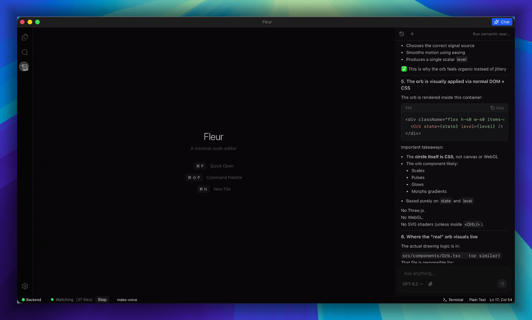 Fleur copilot logging dashboard